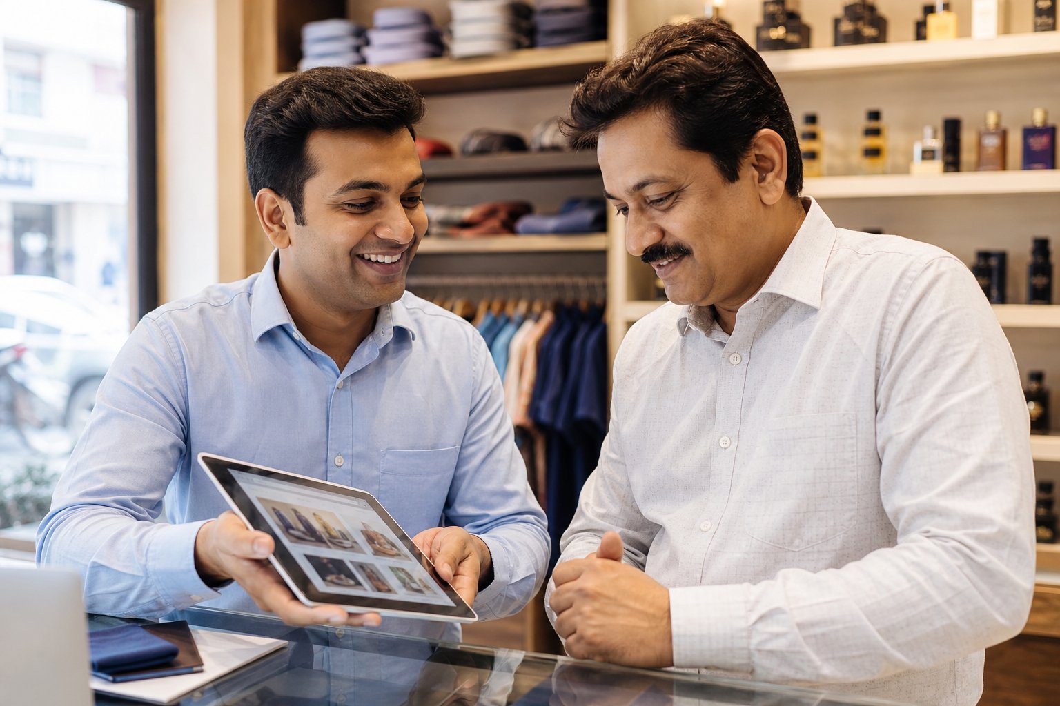 Meeting a business owner in Raja Puri, Dwarka